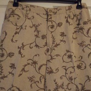 Talbots Women Irish Linen Pants Size 14 Petite